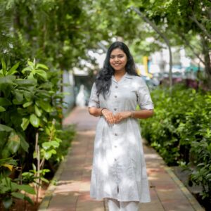 Grey striped coord set